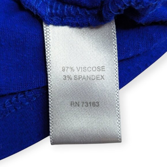 Cable & Gage Elegant Royal Blue Long Sleeve Knit V-Neck Top Size Small - Picture 9 of 14